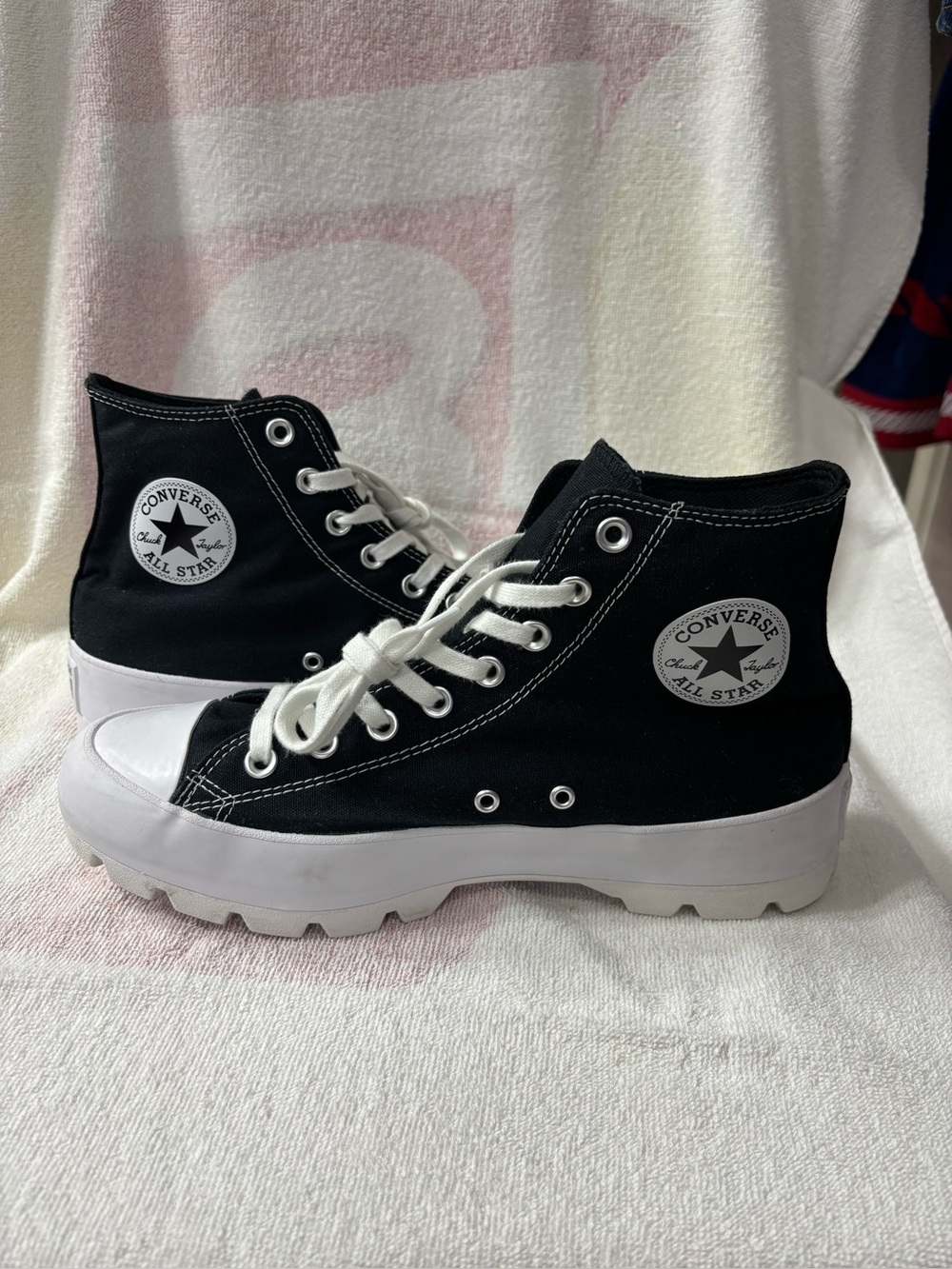 Converse All Star Lugged Black Canvas High Top Shoes Women’s Size 11